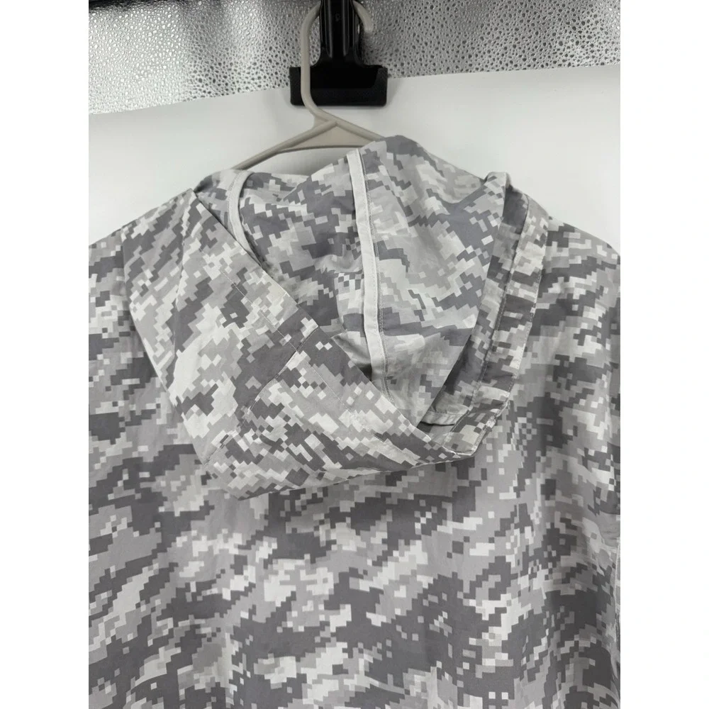Adidas Mens ID Reflective Track Jacket Gray Digital Camouflage Full Zip Hooded S